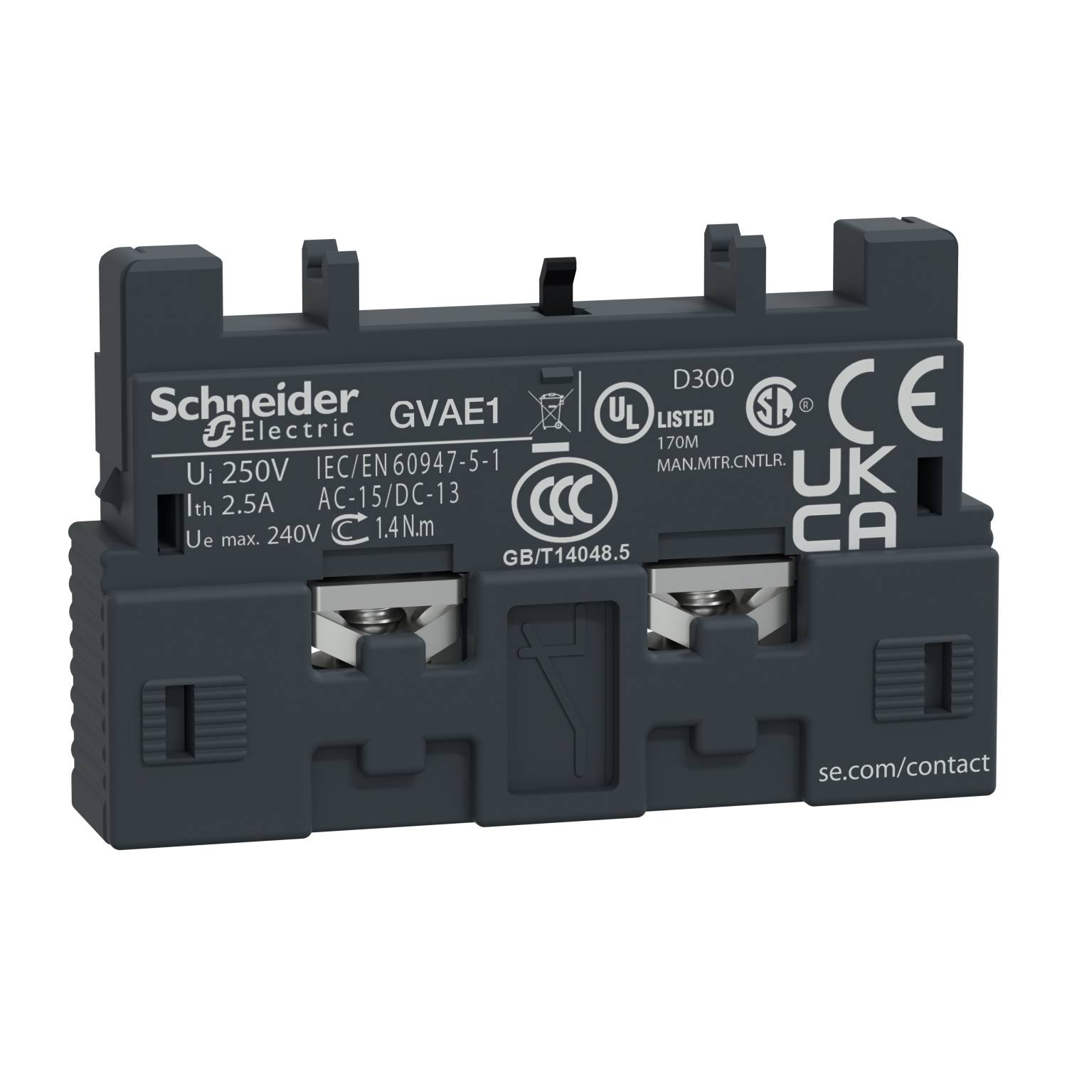Schneider Electric Hilfsschalter / Hilfskontaktblock TeSys GVAE (GVAE1)-0