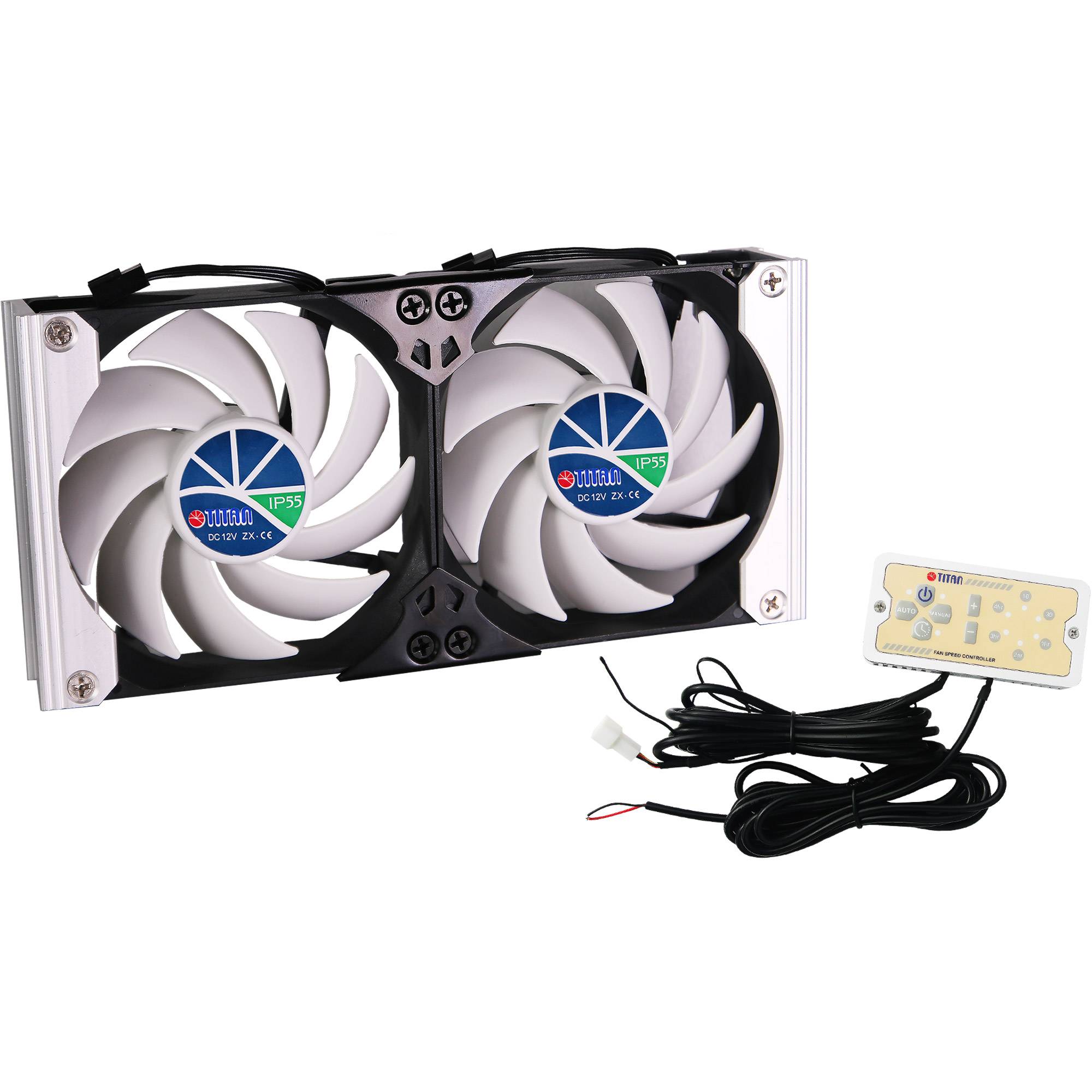 Titan TTC-SC20(C)/V2+ Kühlschrank-Doppellüfter 140x25mm IP55 Timer Gleichrichter-3