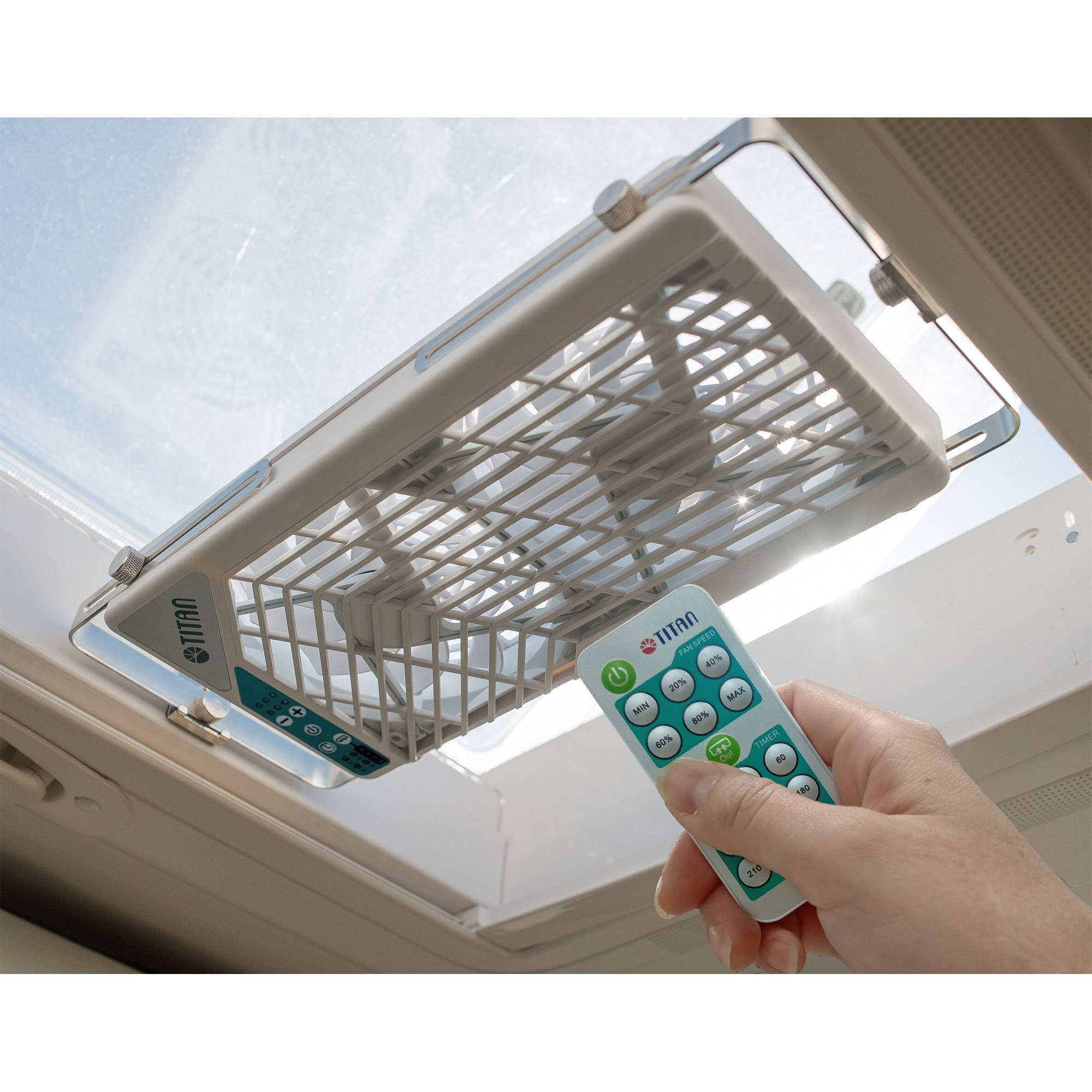 Titan TTC-SC21/V4+ Fenster-Doppellüfter 2x140mm mit Fernbedienung, für Wohnmobil-3