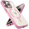 Cadorabo Hülle für Apple iPhone 15 PRO Schutzhülle in Pink kompatibel mit MagSafe Handyhülle Matte Rückseite
