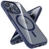 Cadorabo Hülle für Apple iPhone 15 PRO MAX Schutzhülle in Dunkelblau kompatibel mit MagSafe Handyhülle Matte Rückseite
