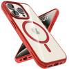 Cadorabo Hülle für Apple iPhone 15 PRO MAX Schutzhülle in Rot kompatibel mit MagSafe Handyhülle Matte Rückseite