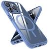 Cadorabo Hülle für Apple iPhone 15 PRO MAX Schutzhülle in Hellblau kompatibel mit MagSafe Handyhülle Transparente