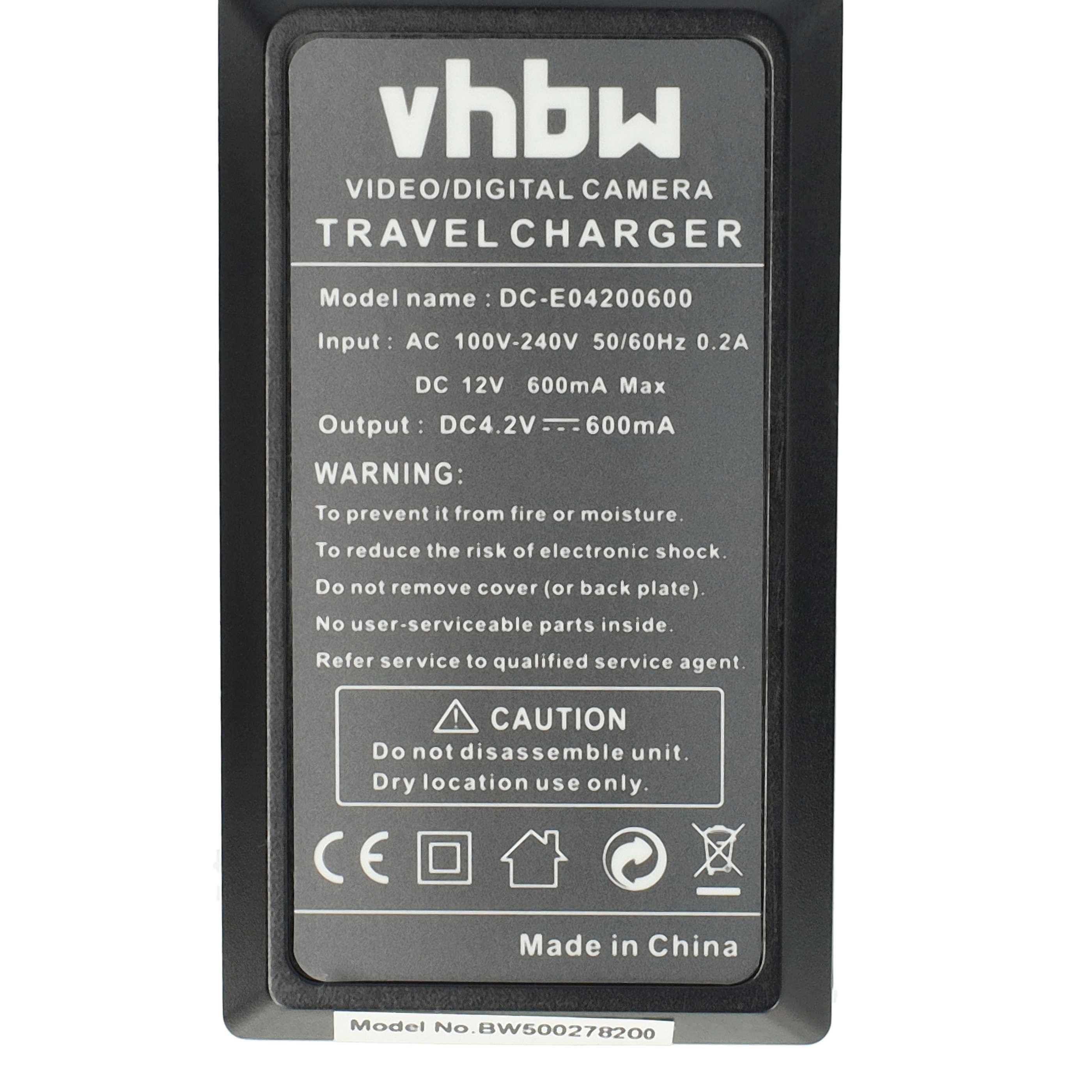 vhbw Ladezubehör-Set kompatibel mit Sanyo Xacti VPC-E1403EX | VPC-E1403 Kamera - 1x Ladeschale, 1x KFZ-Ladeadapter, 1x-3