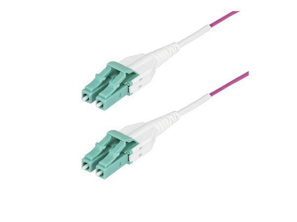 StarTech.com 2m (6.6ft) LC/LC (UPC) OM4 Multimode Fiber Optic Cable, OFNR - Patch-Kabel - LC/UPC Duplex Multi-Mode (M)