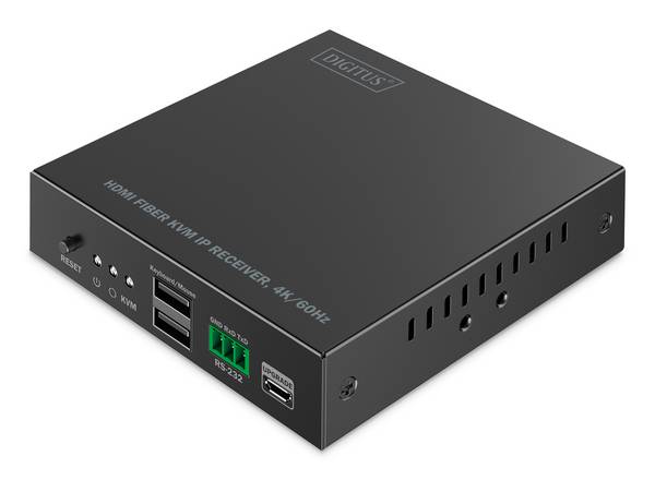 DIGITUS HDMI Fiber KVM IP Receiver, 4K/60Hz