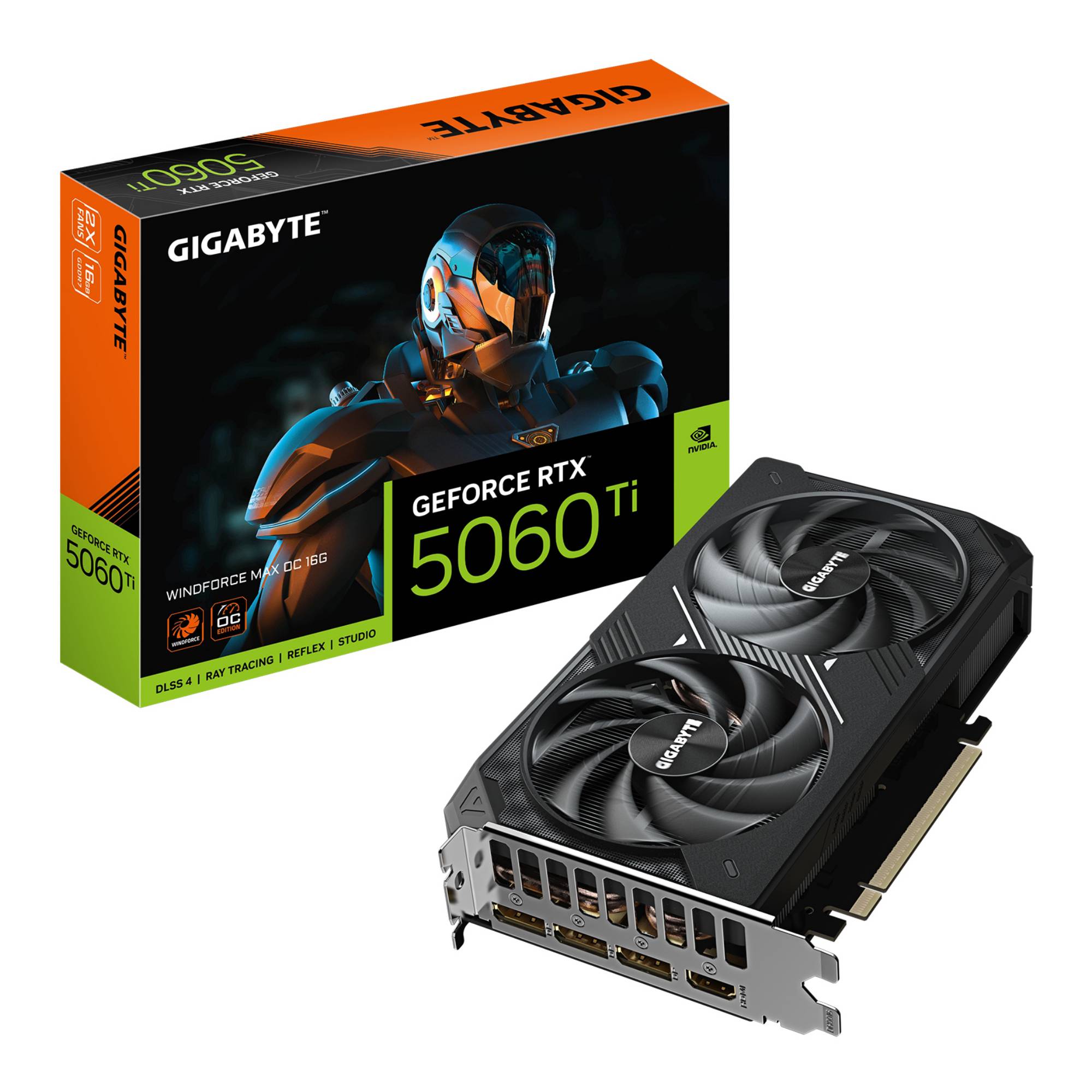 GIGABYTE GeForce RTX 5060 Ti Windforce MAX OC, 16GB GDDR7, 3x DP, 1x HDMI-0