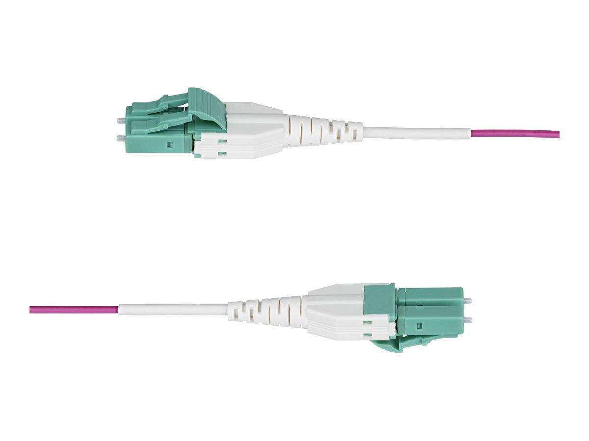 StarTech.com 1m (3.3ft) LC/LC (UPC) OM4 Multimode Fiber Optic Cable, OFNR - Patch-Kabel - LC/UPC Duplex Multi-Mode (M)-4