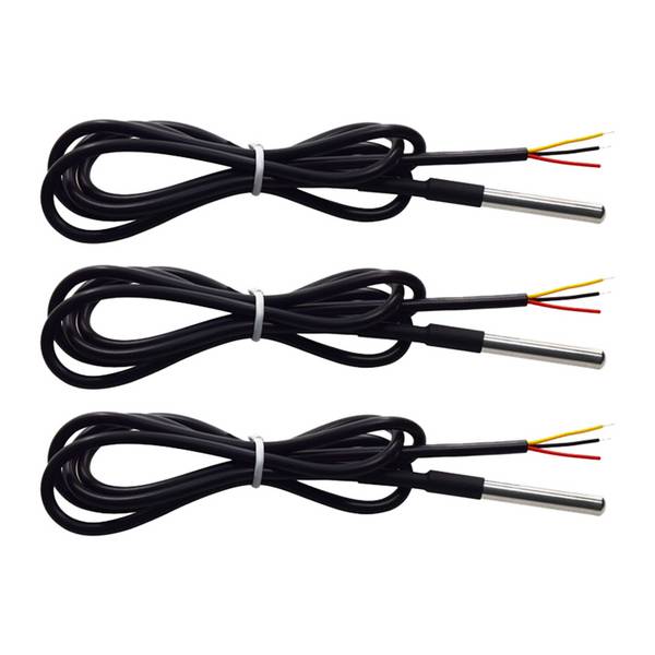 Offgridtec Digitale Temperatursensoren 3 Stk. DS18B20 mit 1m Kabel