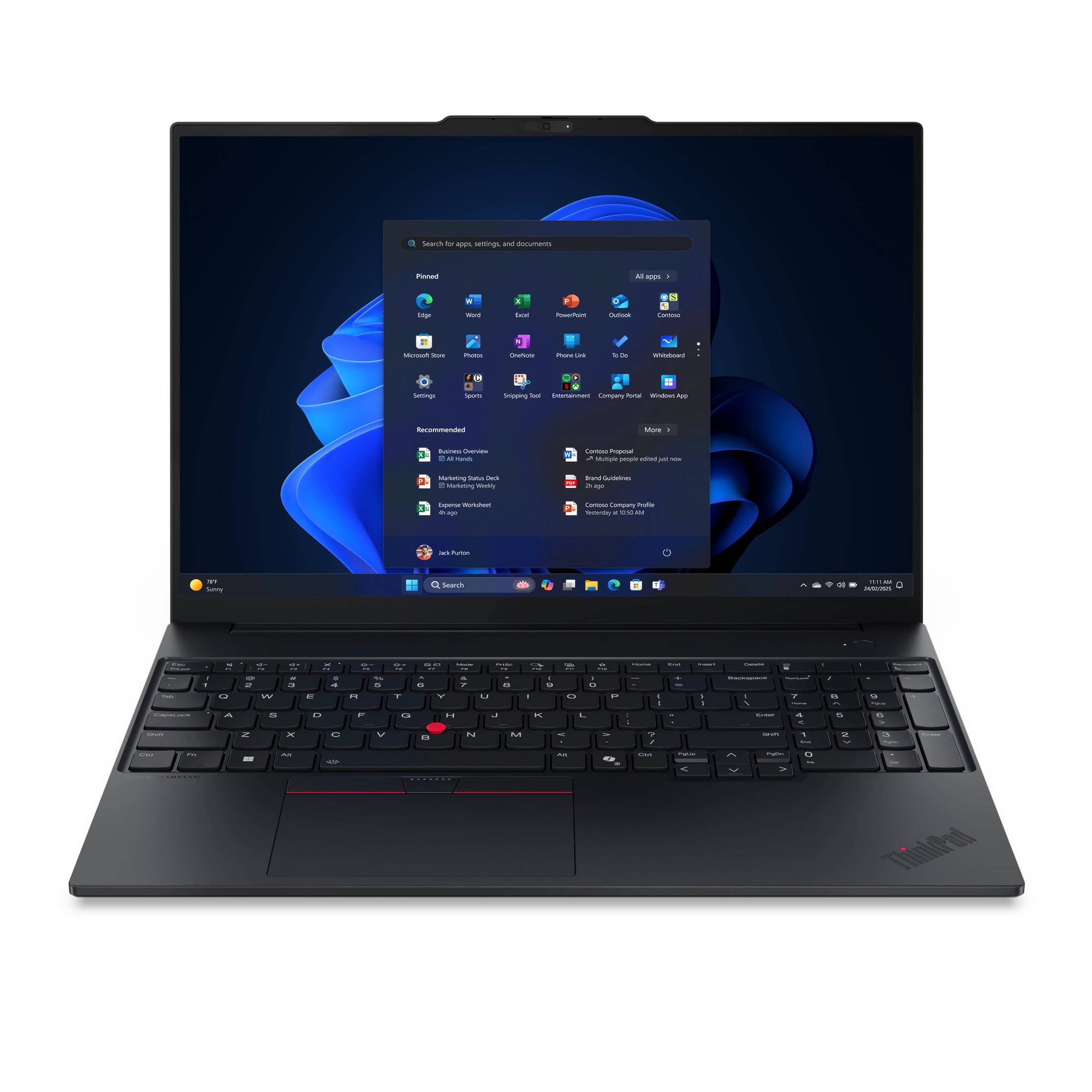 Lenovo ThinkPad E16 G3 (Schwarz, 16" WQXGA, Intel® Core™ Ultra 7 258V, 32 GB RAM, 2 TB SSD) mit Windows 11 Pro-0