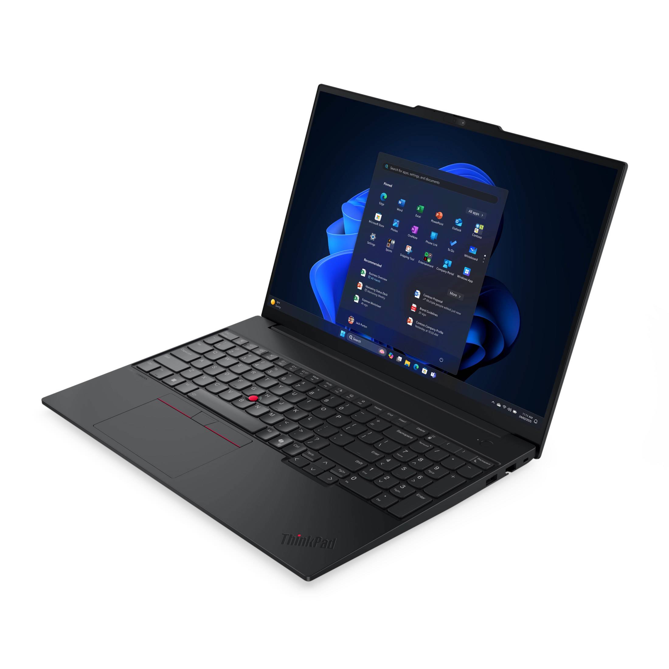 Lenovo ThinkPad E16 G3 (Schwarz, 16" WQXGA, Intel® Core™ Ultra 7 258V, 32 GB RAM, 2 TB SSD) mit Windows 11 Pro-1