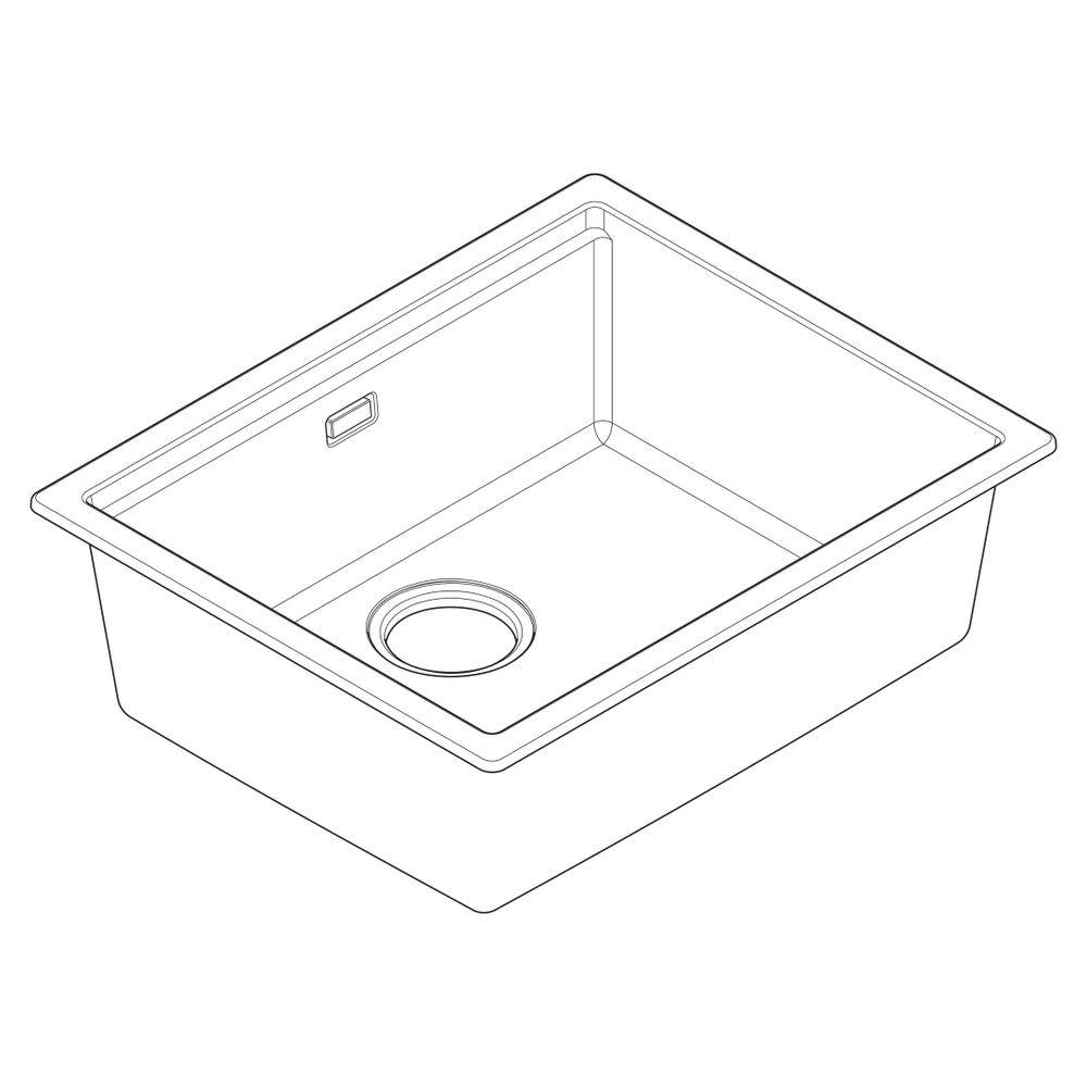 Hansgrohe Unterbauspüle S53 S530-U500 500, manueller Garnitur, Graphitschwarz-2
