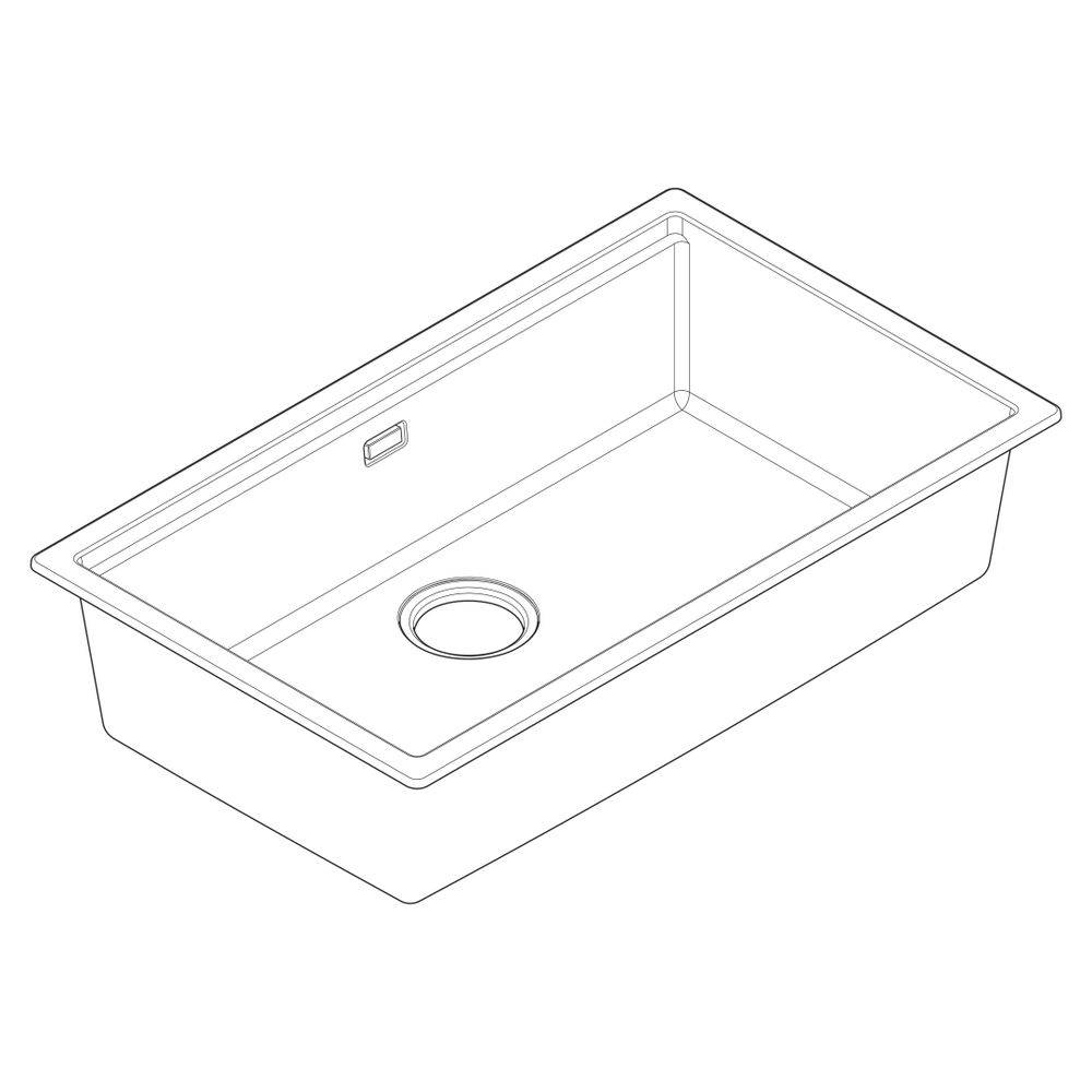 Hansgrohe Unterbauspüle S53 S530-U700 700, manueller Garnitur, Steingrau-2