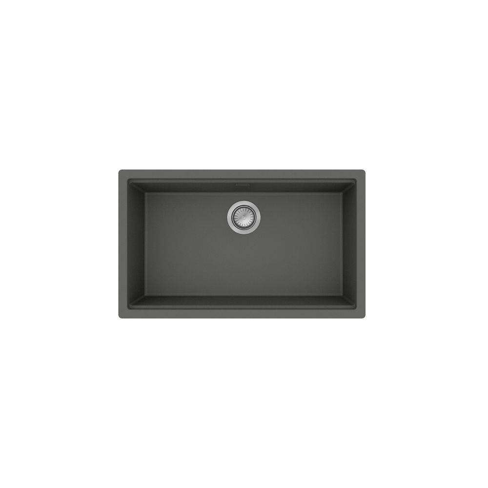 Hansgrohe Unterbauspüle S53 S530-U700 700, manueller Garnitur, Steingrau-0