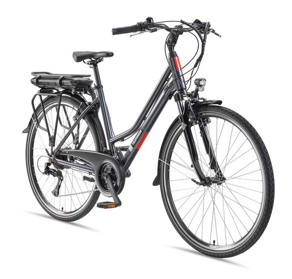 Telefunken Trekking E-Bike | Elektrofahrrad 28 Zoll | 21-Gang Kettenschaltung | Heckmotor 250W | 536,5Wh Akku | Pedelec