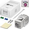 hb-digital Set Anschlussbox 1-Port Keystone Module CAT 8