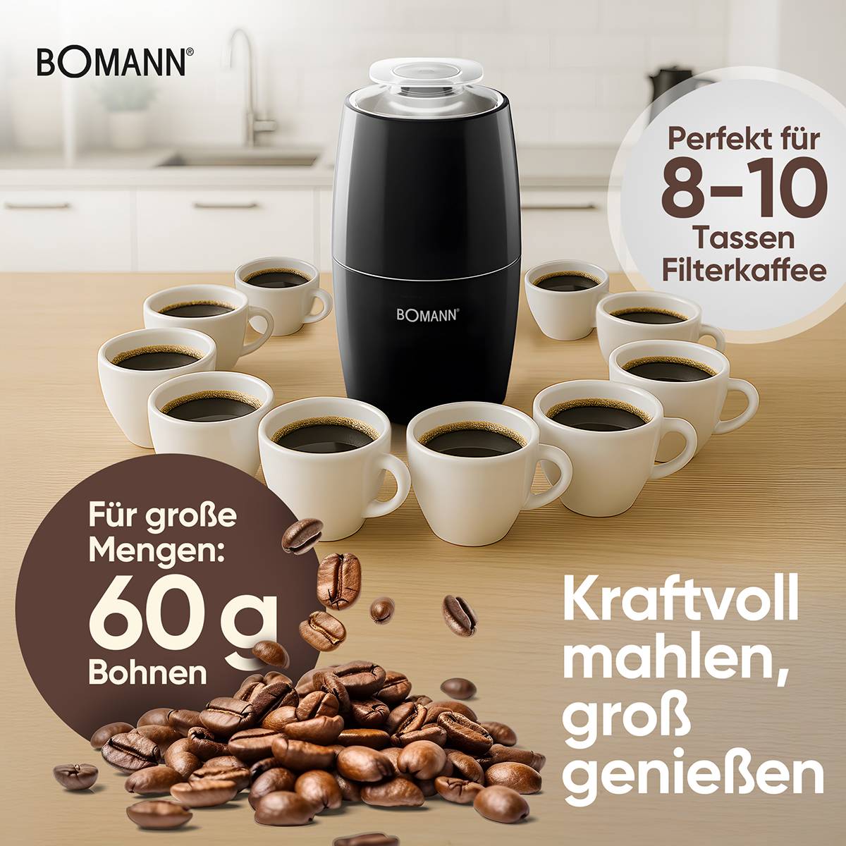 BOMANN Kaffeemühle KSW 6088 CB, 150 W, schwarz-1