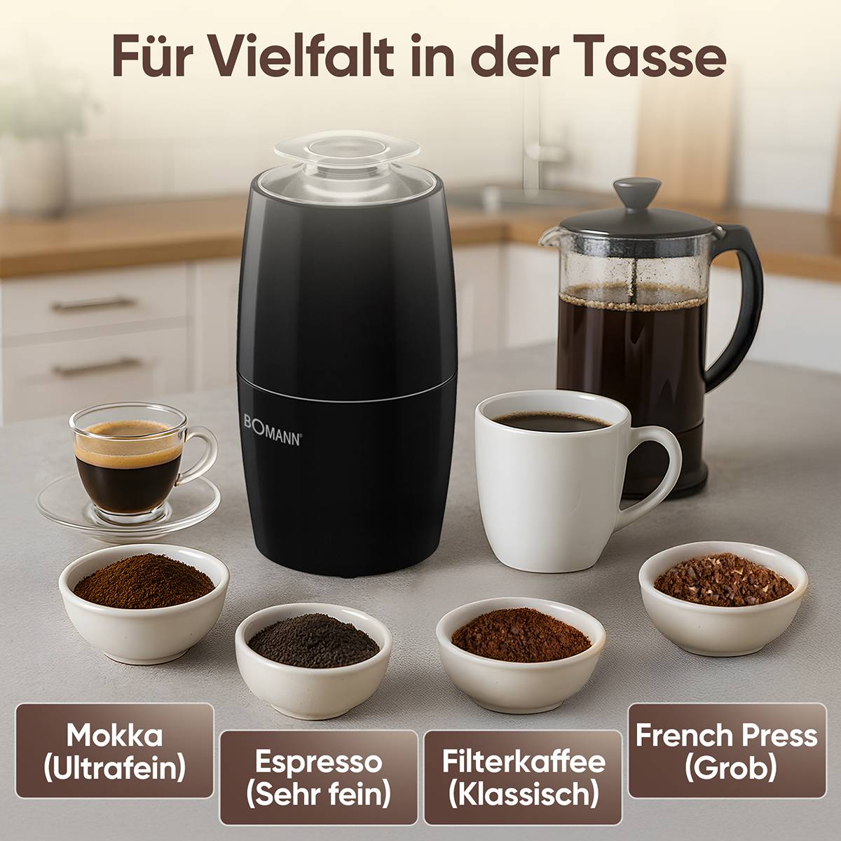 BOMANN Kaffeemühle KSW 6088 CB, 150 W, schwarz-3