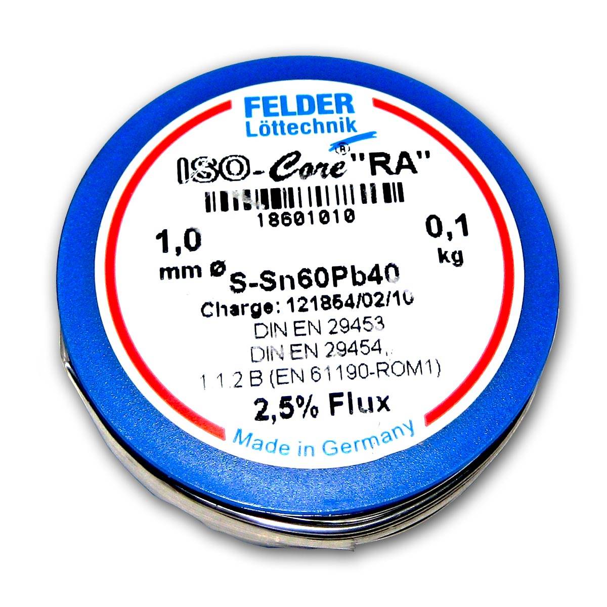 Felder - Felder Lötdraht Röhrenlot 100g mit Flussmittel-1