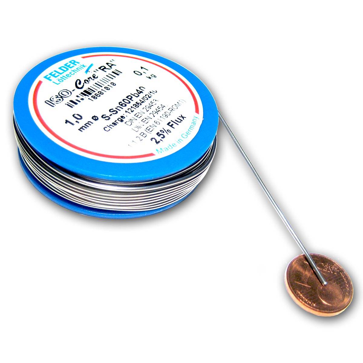 Felder - Felder Lötdraht Röhrenlot 100g mit Flussmittel-3