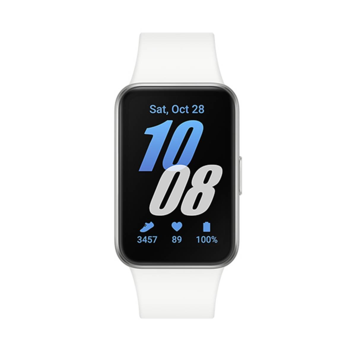 Samsung Galaxy Fit3 Aktivitätsmesser mit Riemen Anzeige 4 cm 1.6" 256 MB Bluetooth 36.8g Silber EU-Version-0
