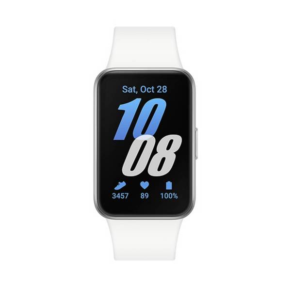 Samsung Galaxy Fit3 Aktivitätsmesser mit Riemen Anzeige 4 cm 1.6" 256 MB Bluetooth 36.8g Silber EU-Version