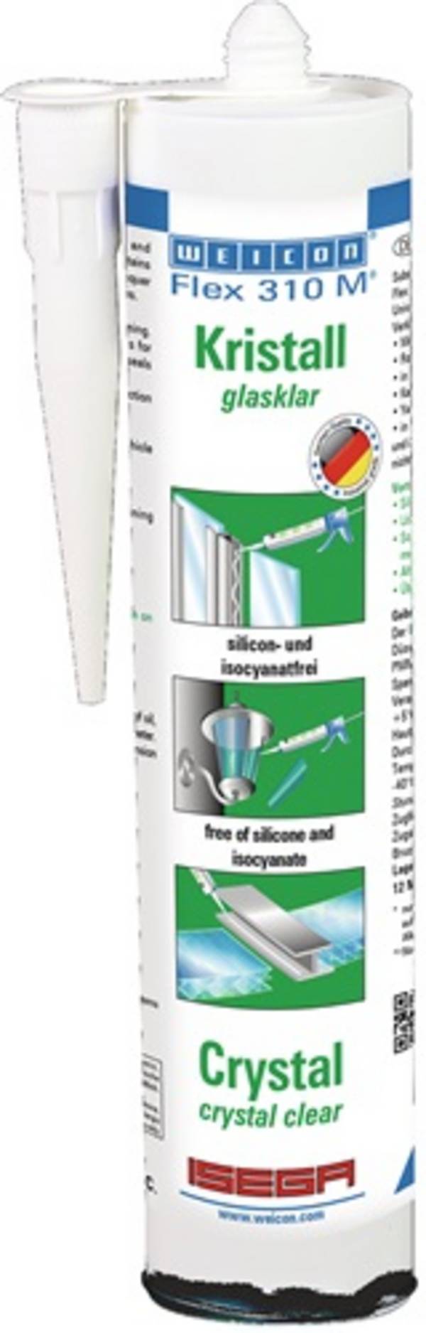 WEICON GmbH & Co. KG Kleb- u.Dichtstoff Flex 310 M® Kristall glasklar 310ml Kartusche WEICON 13308310 / 10033740