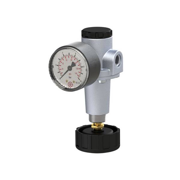 RIEGLER Druckregler »Standard«, inkl. Manometer, BG 1, G 3/8, PE max. 16 bar, Mediumstemperatur max. 60 °C, Regelbereich