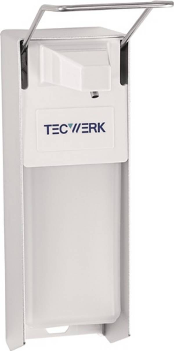 Desinfektions- u.Spender H165xB95xT290ca.mm ABS m.Hebel weiß 1l TECWERK