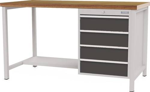 Bedrunka & Hirth Gerätebau GmbH Werkbank grau lichtgrau B2000xH859xT750mm lichtgrau grau 4 Schubl.BEDRUNKA+HIRTH 03.19.1