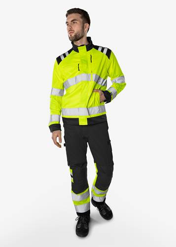 Fristads High Vis Green Hose Kl. 1 2649 GPLU - Warnschutz-Gelb/Schwarz/C156 134238-196-C156-1