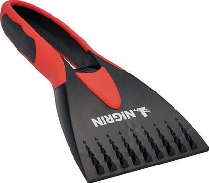 NIGRIN Eisschaber schwarz/rot mit ergonischem Softgriff