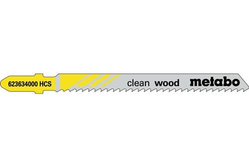 5 Stichsägeblätter "clean wood" 74/ 2,5 mm, HCS (623634000)