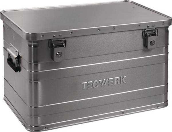 Aluminiumbox L595xB390xH380mm 70l m.Klappverschluss u.Zylinderschl.TECWERK