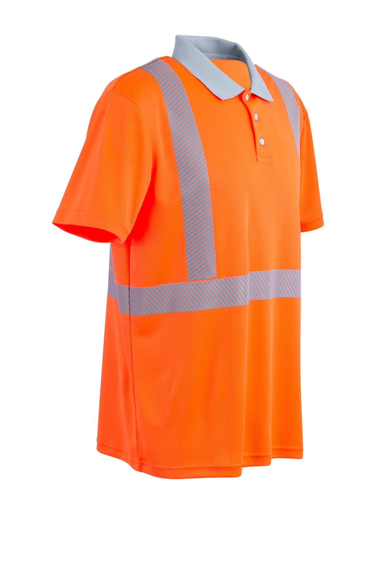 Planam Norit Warnschutz Poloshirt kurzarm orange/zink XXXL 5890064-0