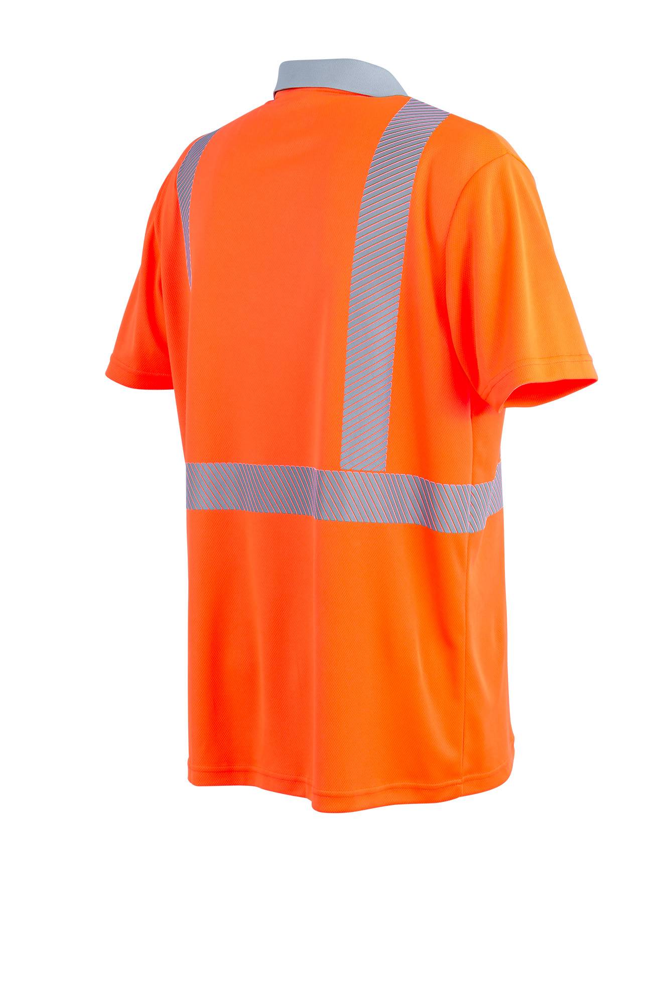 Planam Norit Warnschutz Poloshirt kurzarm orange/zink XXXL 5890064-1