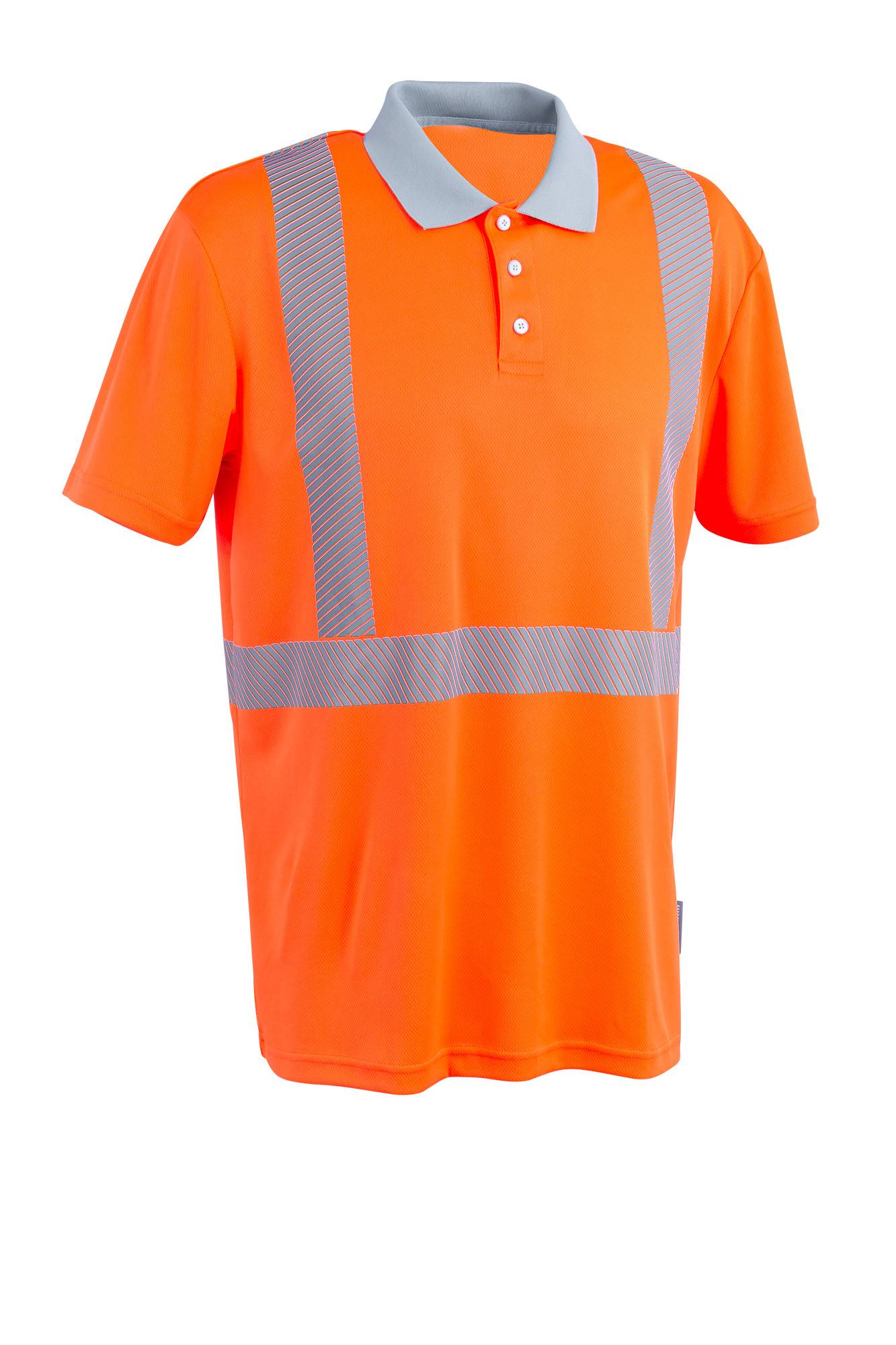 Planam Norit Warnschutz Poloshirt kurzarm orange/zink XXXL 5890064-2