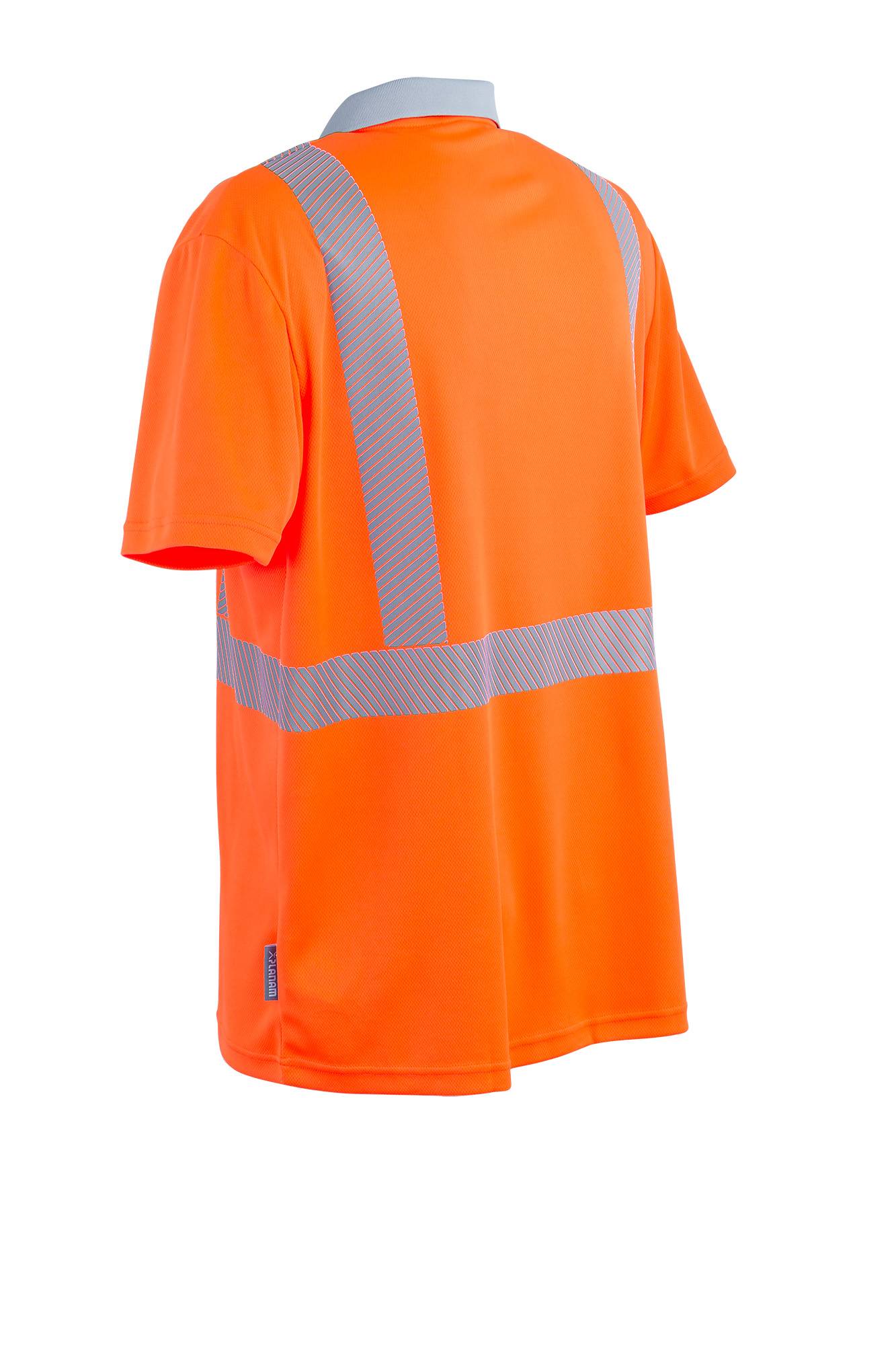 Planam Norit Warnschutz Poloshirt kurzarm orange/zink XXXL 5890064-4