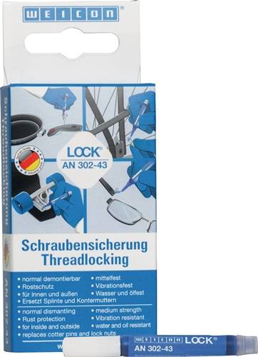 WEICON GmbH & Co. KG Schraubensicherung WEICONLOCK® AN 302-43 3ml blau Mini-Pen WEICON 30243003 / 10000611-1