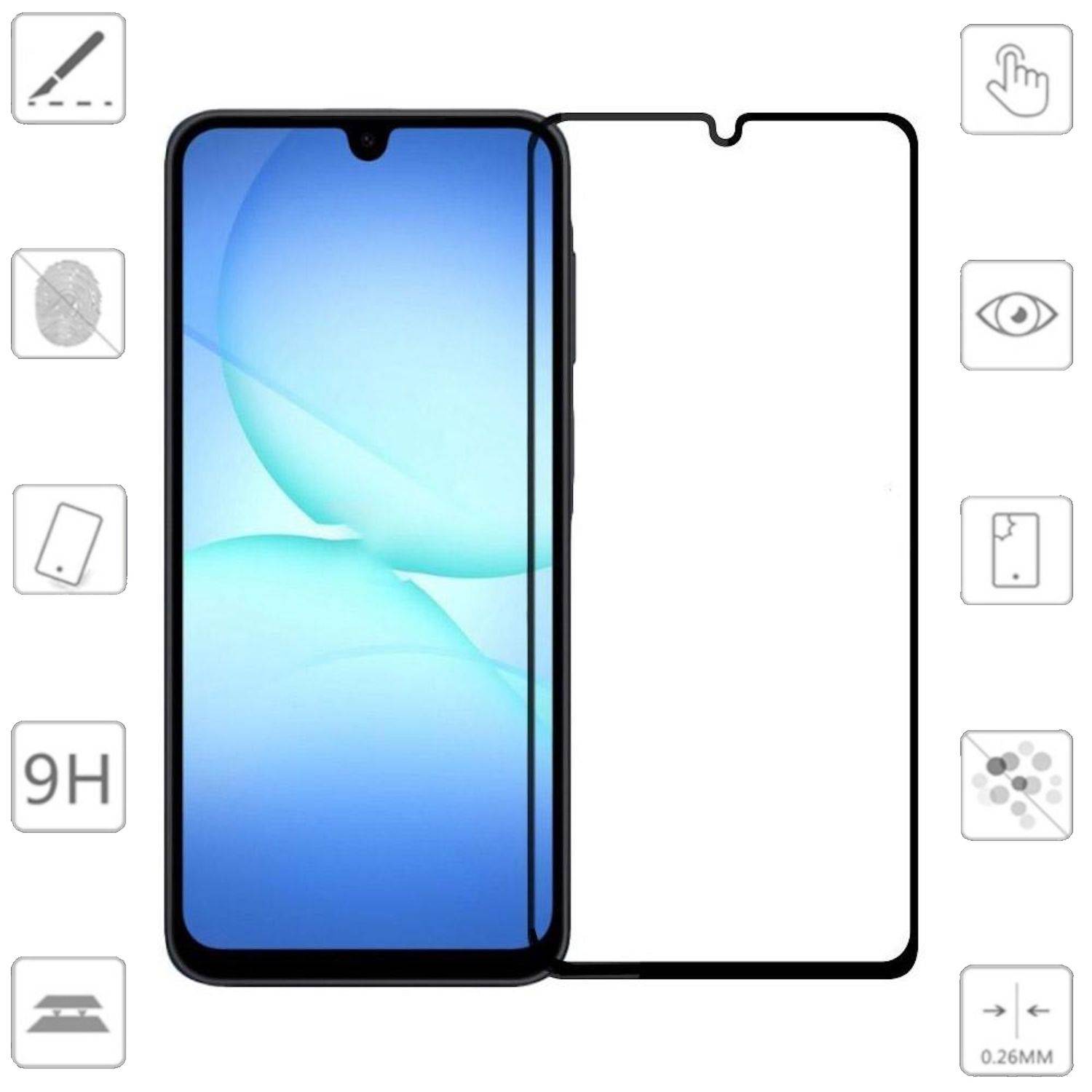 Full Cover Schutzglas für Samsung Galaxy A18 / A17 Displayschutz 9H Panzerfolie-0