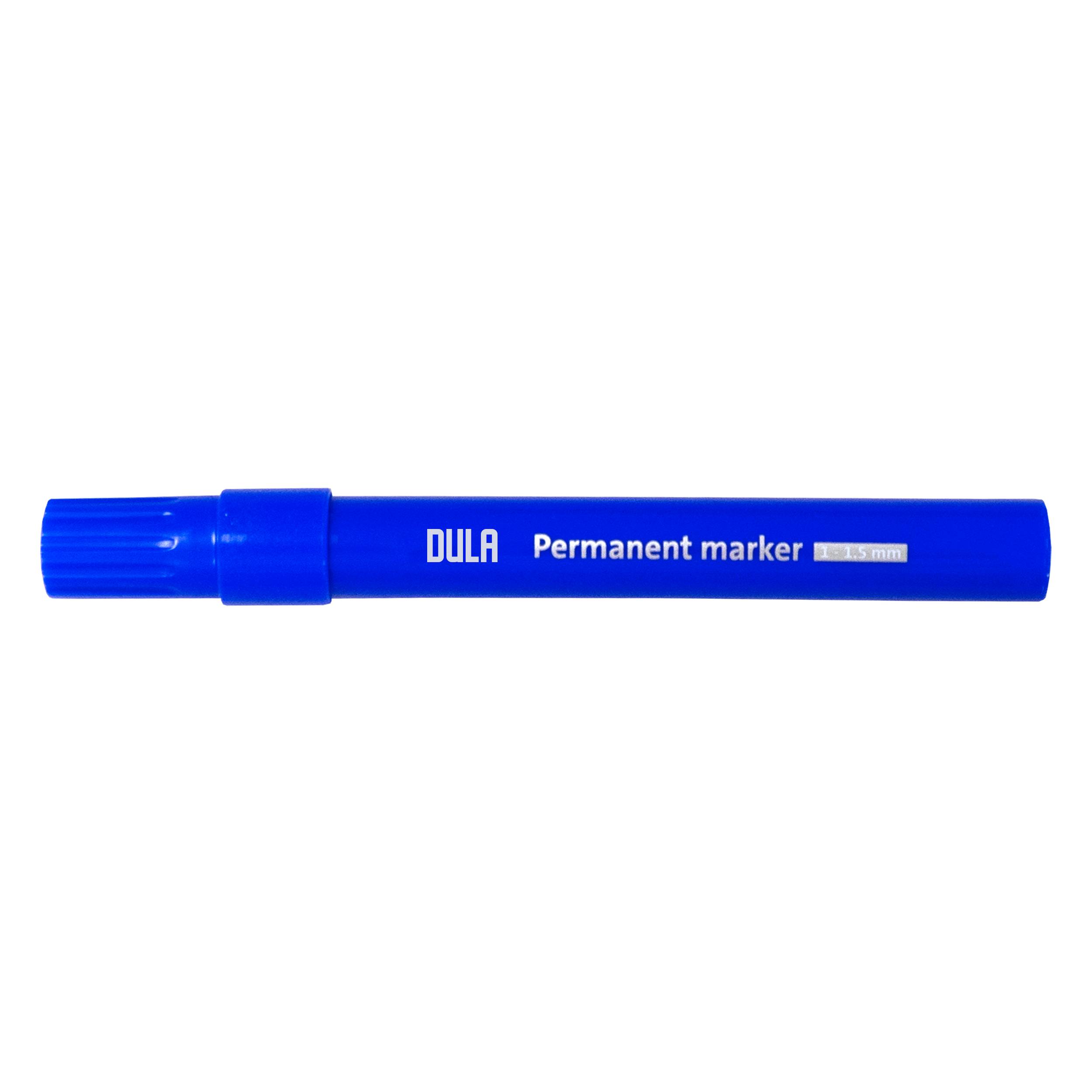 Permanentmarker Blau – Permanente Stifte – 1–1,5 mm Rundspitze Marker – 4 Stück blaue Permanentstifte – DULA-1