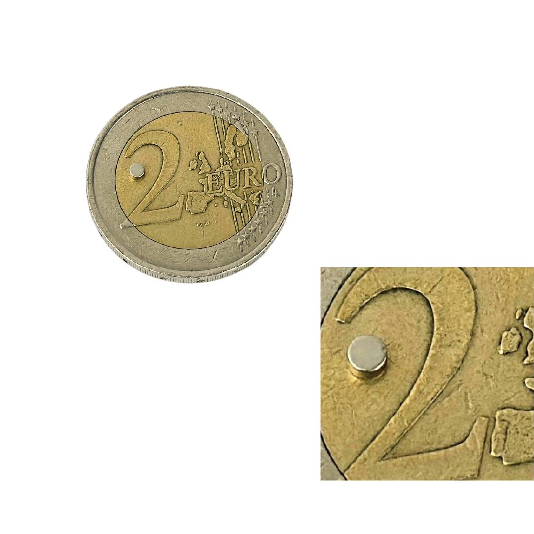 100 Stück Neodym Magnet 2mm x 1mm Supermagnete hohe Haftkraft Scheibenmagnet-3