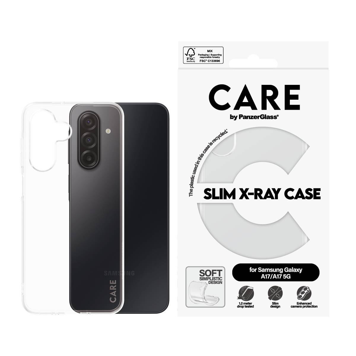 PanzerGlass CARE by X-Ray Hintere Abdeckung für Mobiltelefon weicher Grund Thermoplastisches Polyurethan TPU-2