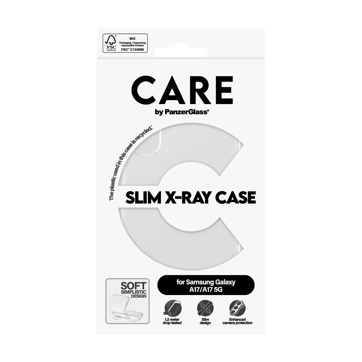 PanzerGlass CARE by X-Ray Hintere Abdeckung für Mobiltelefon weicher Grund Thermoplastisches Polyurethan TPU-3