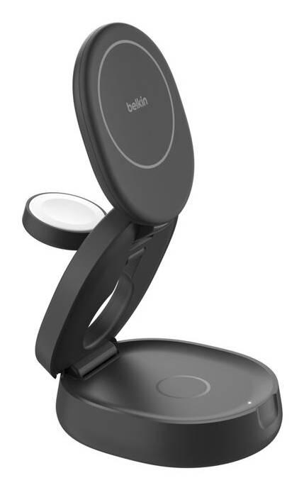 Belkin BoostCharge - Kabelloses Ladegerät - 3-in-1, magnetic, compact + AC-Netzteil-4