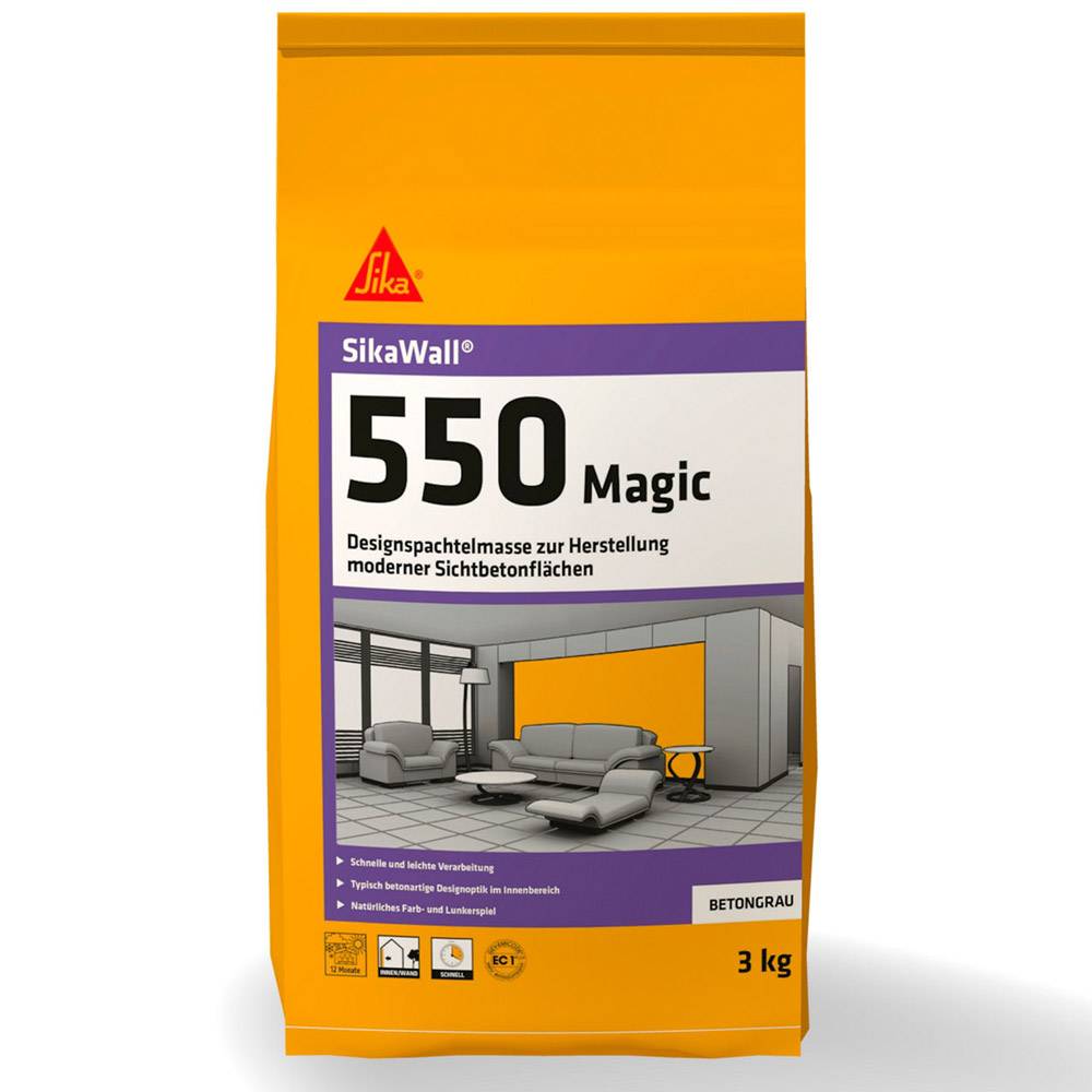 SikaWall-550 Magic 3kg Design-Wandspachtelmasse-0
