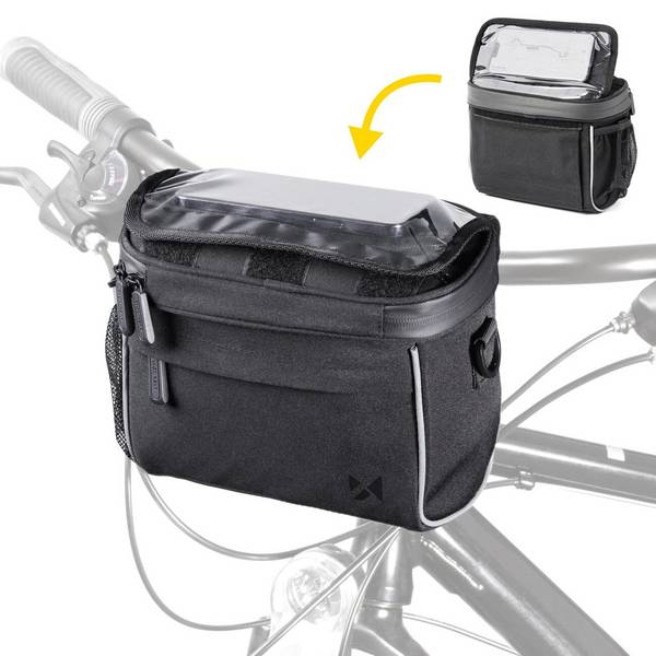 Wozinsky Fahrradlenkertasche Fahrrad-Umhängetasche Schwarz WBHBB-01