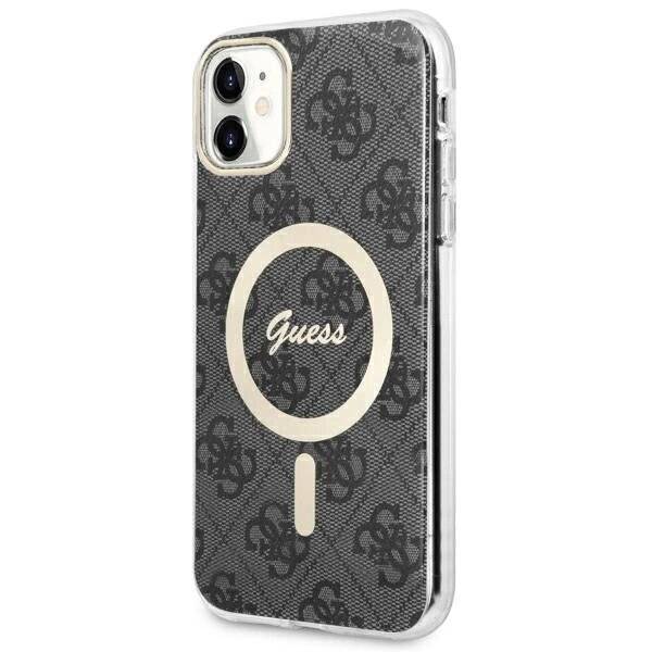 Guess GUHMN61H4STK iPhone 11 6.1" schwarz/schwarz Hardcase 4G MagSafe-0