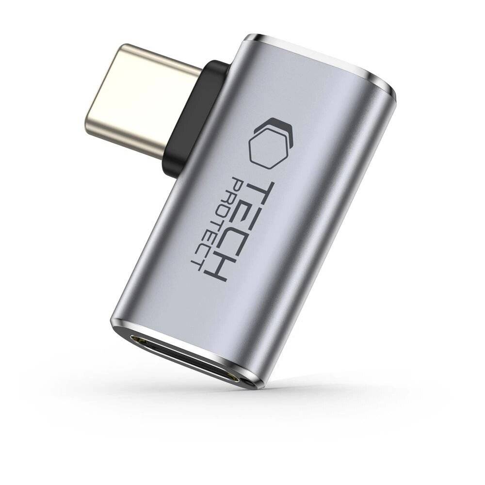 Tech-Protect Ultraboost AA01 USB-C Winkeladapter - Grau-0