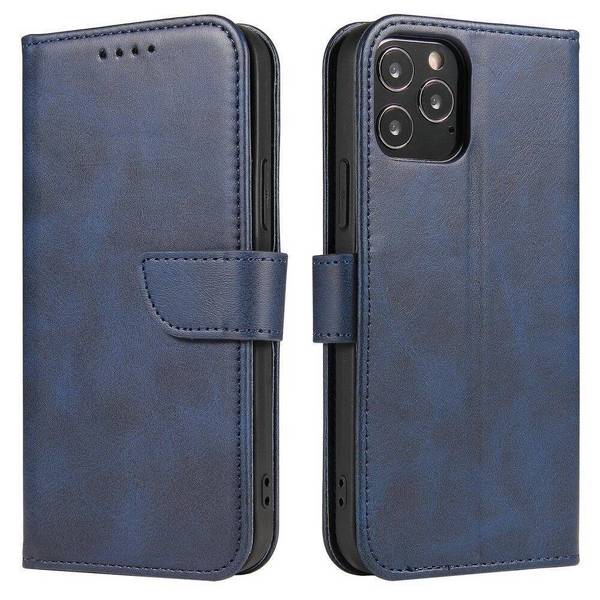 Magnet Case elegante Hülle Überschlag Standfunktion Samsung Galaxy A73 blau